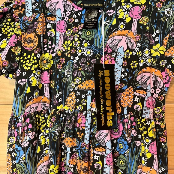 Nooworks mushrooms Frida dress NWT - Picture 2 of 2